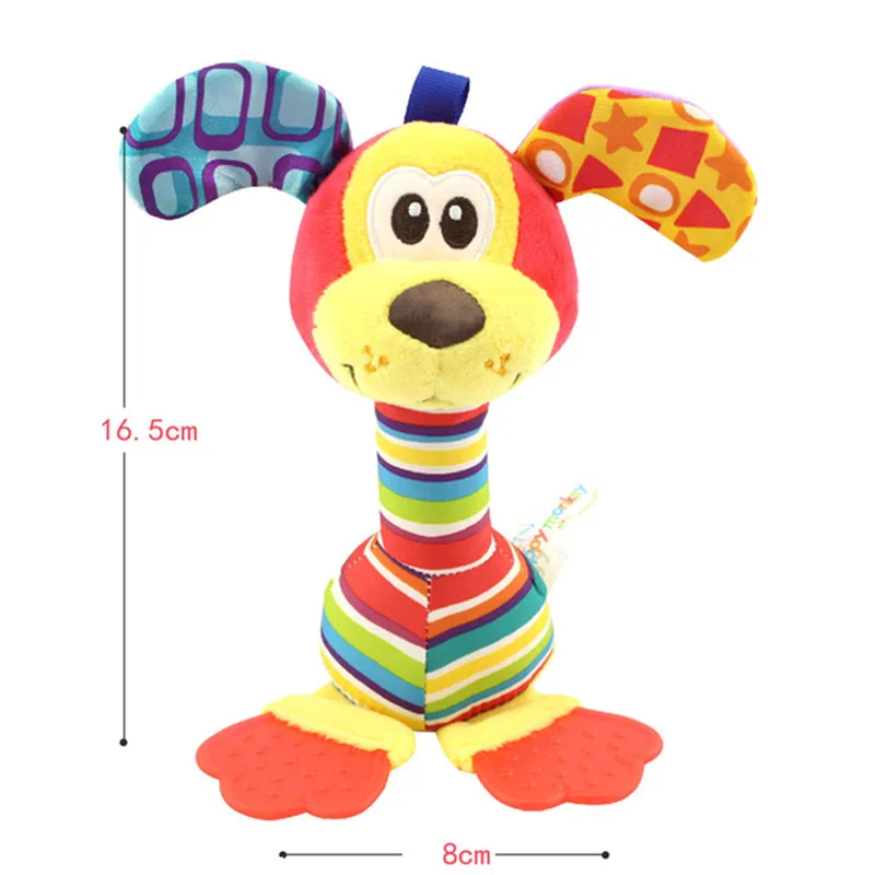 

New Baby rattles plush toy soft hand bell with teether Animal model infant 0-3 Years brinquedos soft Baby Rattle Gifts