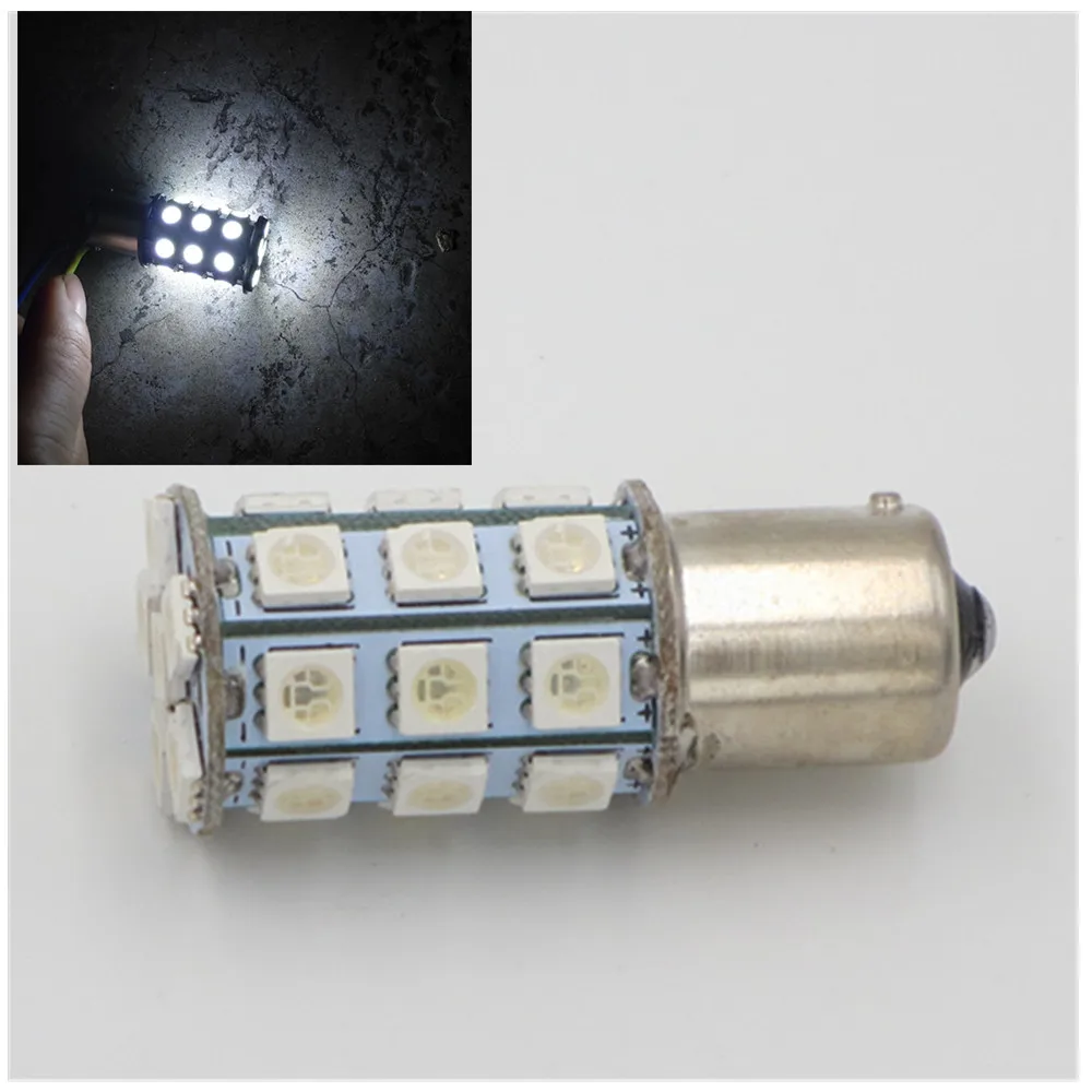 2 шт. BAU15S 27 SMD 1156PY PY21W Blanco Индикатор 5050 светодиодный лампы ксеноновые Белый свет 12 В 24 В