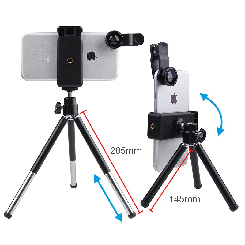 DUSZAKE DT4 Алюминиевый мини-штатив для телефона для iPhone камеры мини-штатив для телефона для Xiaomi Штатив для телефона, фотокамеры для iPhone samsung