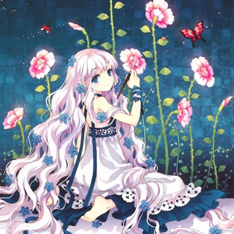 Full Drill Square Diamond 5D DIY Diamond Painting Anime girl Diamond