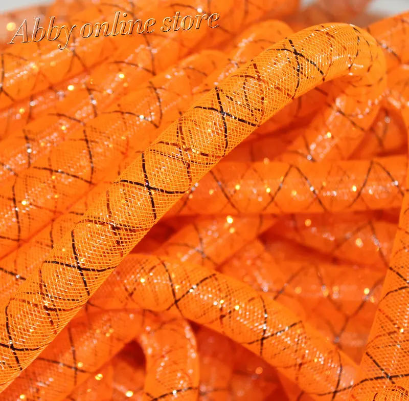 Оранжевый Немет с оранжевой черной нитью трубчатый кринолин Cyberlox 16 мм синтетический дредлок