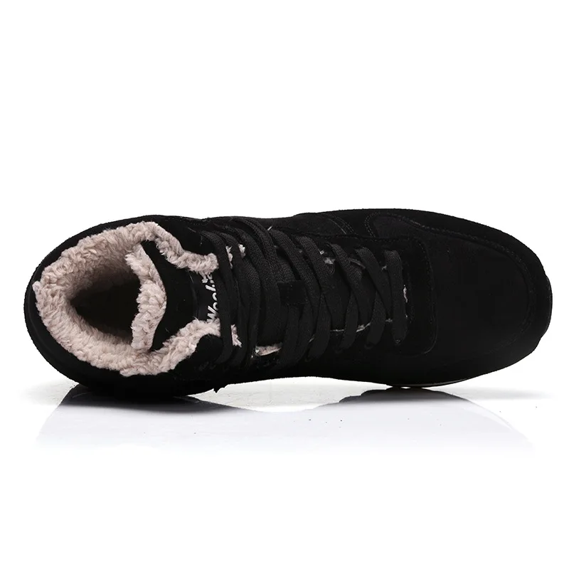 Зимние мужские и женские ботинки из натуральной кожи; теплые плюшевые кроссовки; брендовая уличная спортивная обувь унисекс; удобная обувь для бега