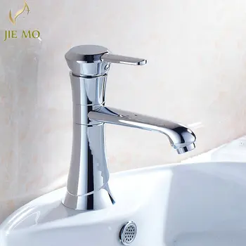 

Free Shipping Modern Bathroom Products Chrome Finished Hot and Cold Water Basin Faucet Mixer,Single Handle Tap JM5250
