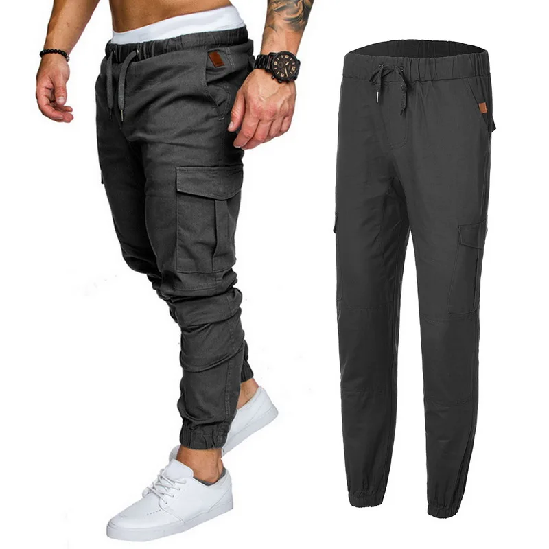Oeak мужские брюки новые модные комбинезоны брюки повседневные Карманы Сплошной цвет пот брюки хип джоггеры(обновленная версия