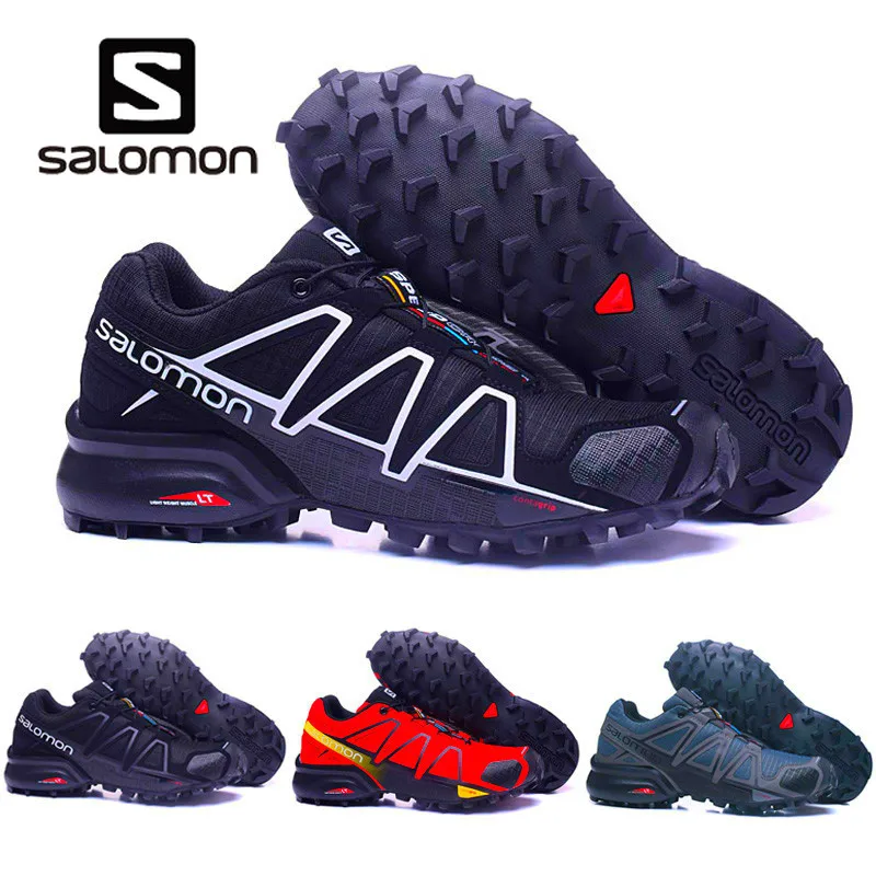 

Salomon Speed Cross 4 CS Shoes Men Cross-country Black White Red Running Shoes Female Sneakers Men Breathable Sport shoes Hot