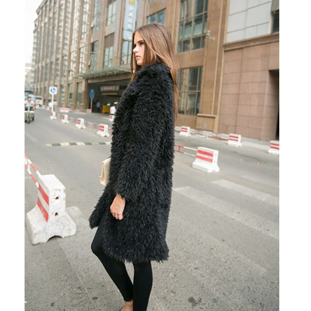 2016 New European Fashion Style Women Coat Long Design Lady Autumn Winter Out Wear Clothing Wide Waisted Full Sleeve Coat CT-01