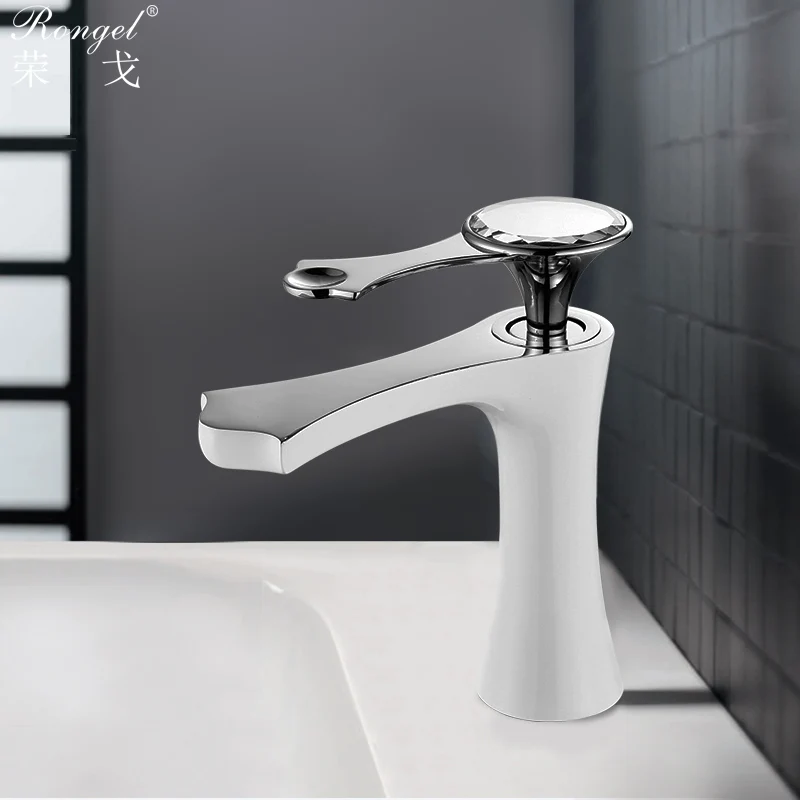 

Antique Basin Faucets Brass Brushed Silver Faucet For Kitchen Ceramic Single Handle Hole Sink Mixer Tap Hot Cold Deck Mounted