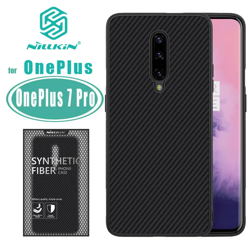 

1+ 7 Pro case for OnePlus 7 Pro Case Nillkin Synthetic Fiber Hard Back Cover Case for OnePlus 7 Pro Nilkin Phone Case capa