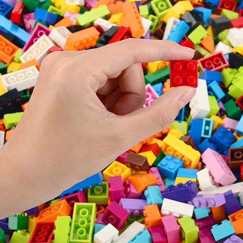 1000/750/500/250 из конструкторных блоков, Детские кубики набор создатель город DIY Творческий обучающих игрушек для детей оптом кирпичи Duploe в стиле лего
