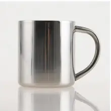 Классический двойной стакан с термоизоляцией, креативная чашка из нержавеющей стали, сохраняющая тепло, стеклянная чашка для кофе, детская чашка