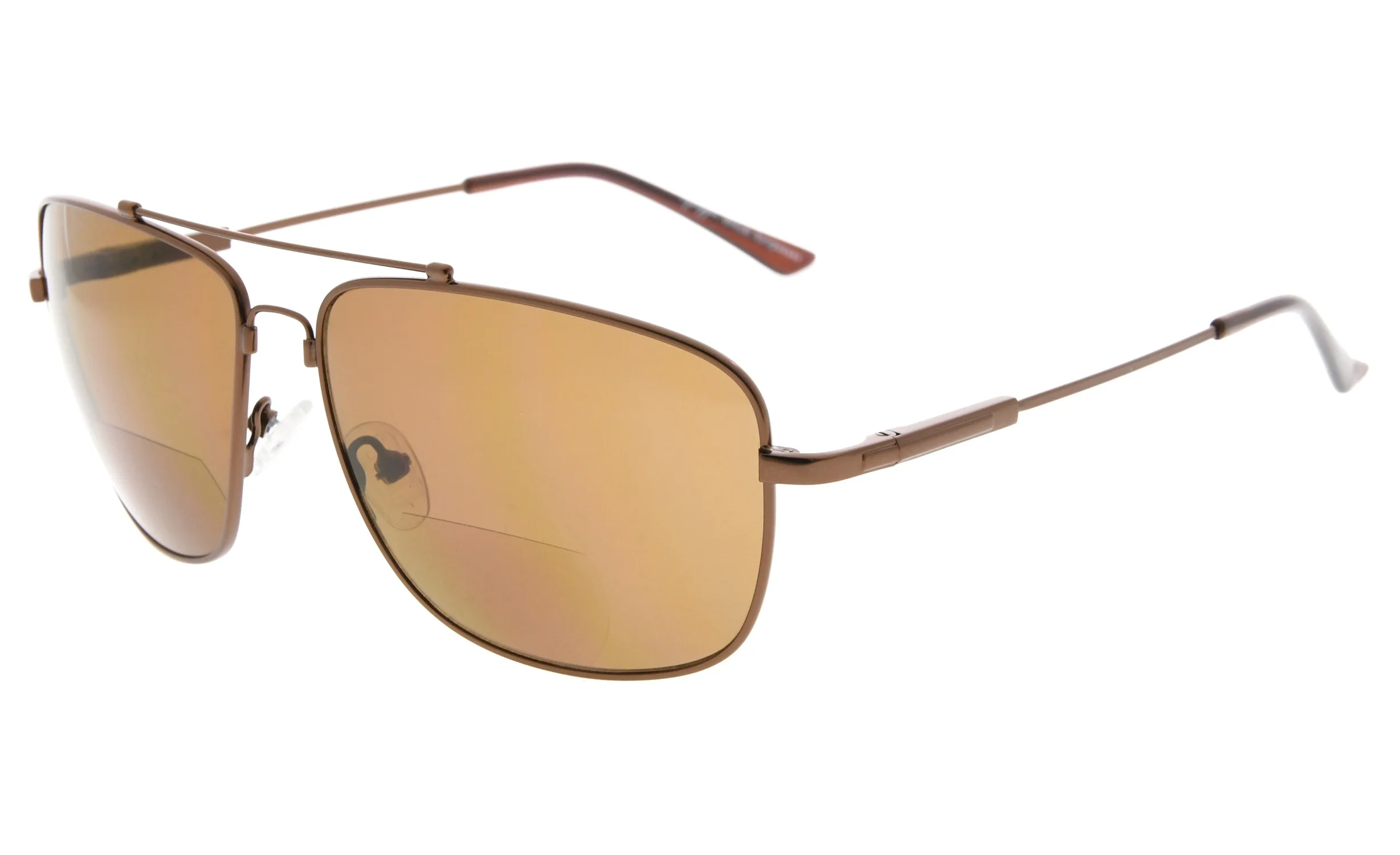 BrownLens SG1801 Eyekepper памяти двухфокусные солнцезащитные очки гибкие Титан солнцезащитные очки для чтения - Цвет оправы: BrownLens