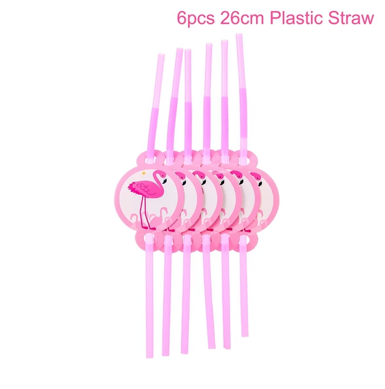 Пляж Гавайи вечерние Розовый фламинго вечерние тропический украшения смешные очки ананас солнцезащитные очки, летние, Луо в гавайском стиле Вечерние события - Цвет: Plastic Straw