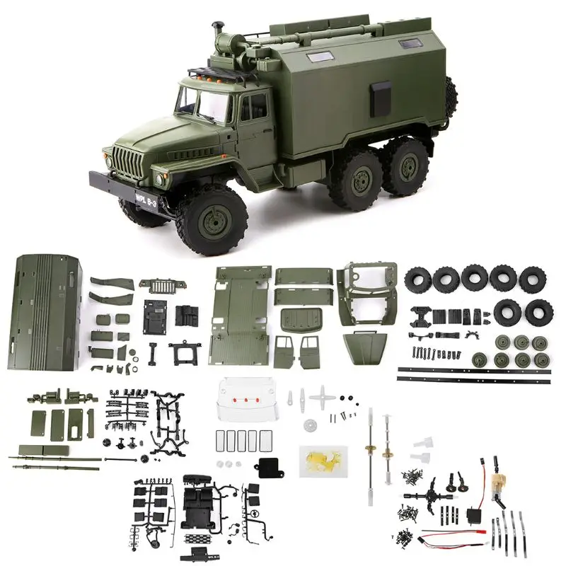 

WPL B36 1:16 RC Car 2.4G 6WD Military Truck Rock Crawler Command Communication Vehicle Body Shell Kit DIY Toys For Boys
