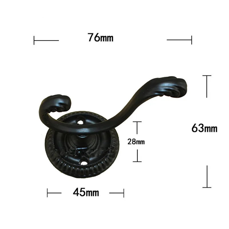 

Wholesale Black Antique Zinc Alloy Home Hat Coat Clothes Towel Wall Door Hangers Hooks Bathroom Accessories Coat Hooks,76*63mm