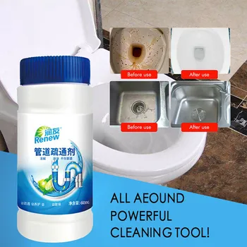 

Powerful Sink & Drain Cleaner Portable Powder Home Cleaning Super Amazing Tool Quick Foaming Toilet Cleaner Green Eco-friendly