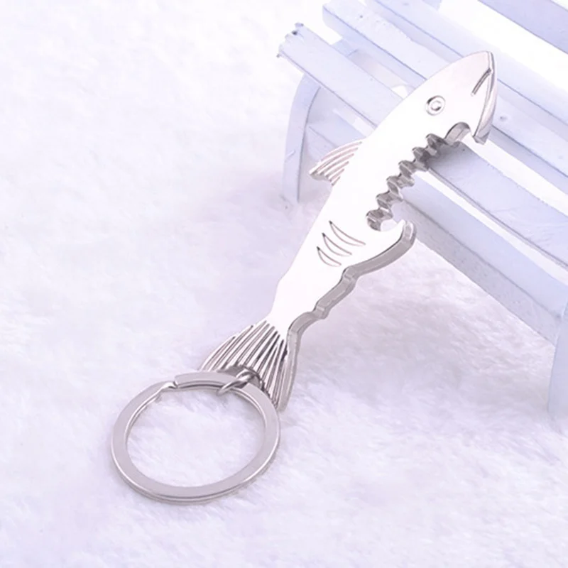 3D модель акулы креативная открывалка для бутылок инструмент открывалка для бутылок с кольцом для ключей