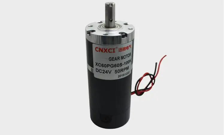 

XC60PG60S 60W DC12V 24V 6-1300RPM DC planetary gear reduction motor High torque Adjustable speed Forward and reverse