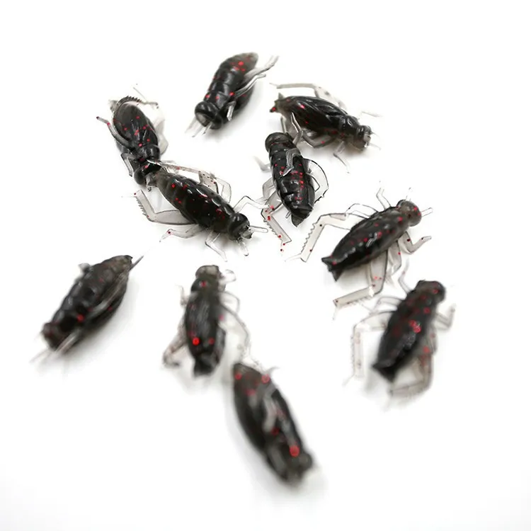 20Pcs Soft Fishing Lures Pesca Lightweight Cricket Insect Lure Simulation Bai-SL
