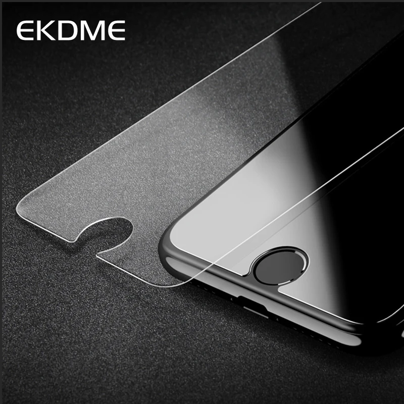 Ekdme 2 шт./компл. закаленное Стекло Clear для iPhone 4 5 6 7 Plus X Премиум усиленная Стекло для iPhone 4S 5S 6S плюс 5C 5E