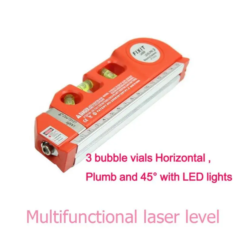 Infrared Laser Level Ruler Horizontal Meter Tape Scale Multi-functional Measure Instrument Vertical Equipment Measuring Tool