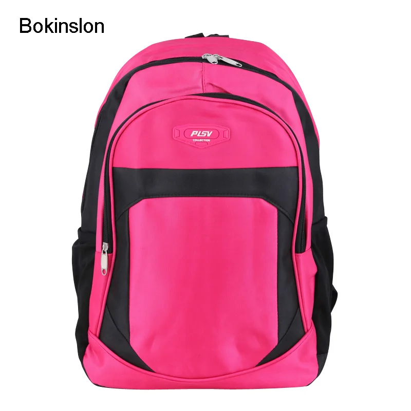 

Bokinslon Girls Backpacks Nylon Mixed Color Primary School Students Bags College Wind Popular Travel Bags Girls