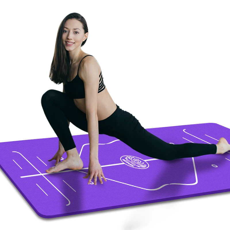 

Position Line Premium Yoga Mats Tasteless Non-slip Beginners Exercise Gymnastics Mat 185 x 90cm x 10mm Mat + Bandage + Bag