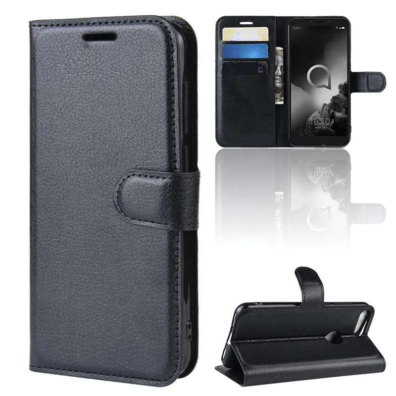 

Alcatel 1S Case 5.5 inch Luxury Flip PU Leather Card Slots Wallet Stand shockproof Case For Alcatel1S 2019 1 S 5024D Phone Bags