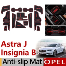 Противоскользящие резиновые ворота слот чашки коврик для Opel Astra J 2010- Insignia B MK2 Vauxhall Holden аксессуары OPC GSI