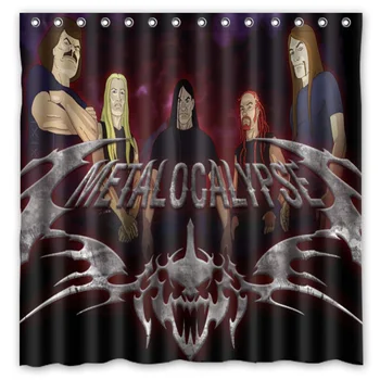 

Hot Custom Fashion Bath Products /Waterproof Dethklok Print Bathroom Curtains/ Decor Shower Curtain 180*180cm