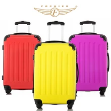 3 Colors 1 Piece ABS Wear-resistant Upright Travel Trolley Rolling Luggage Suitcase 20 24 28 Spinner 4 Wheels Fochier XQ008