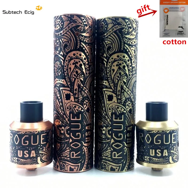 

Rogue Mod Kit E Cigarette Mechanical Mod Best Vape Mod Kits High Quality Rogue Mech Mods Carved 18650 Mechanical Mods vape pen