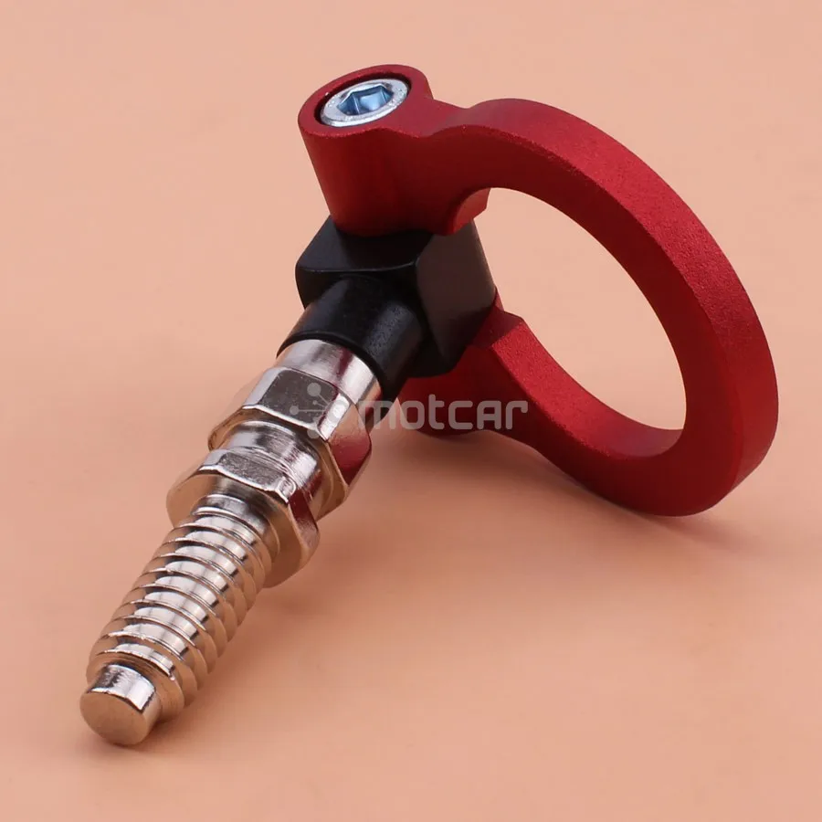 Универсальный красный алюминиевый автомобильный прицеп 1 комплект|tow hook|tow cartow hook