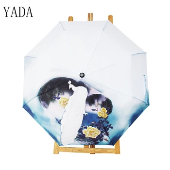 

YADA Brand Peacock Pattern Umbrella Rain Women High Quality Umbrella For Womens Windproof Folding Umbrellas Dropshipping YS165
