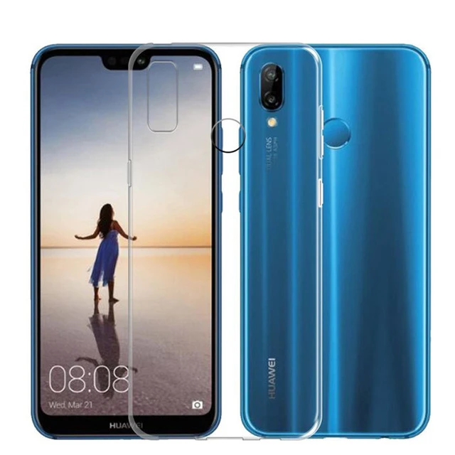 Прозрачный Мягкий Силиконовый ТПУ чехол для Huawei P20 Lite ударопрочный тонкий