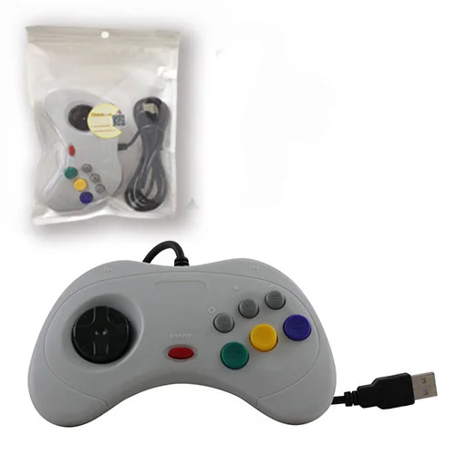 

Ruitroliker Retro Classic USB Controller Gamepad Joysticks for Sega Saturn Style PC MAC Black White