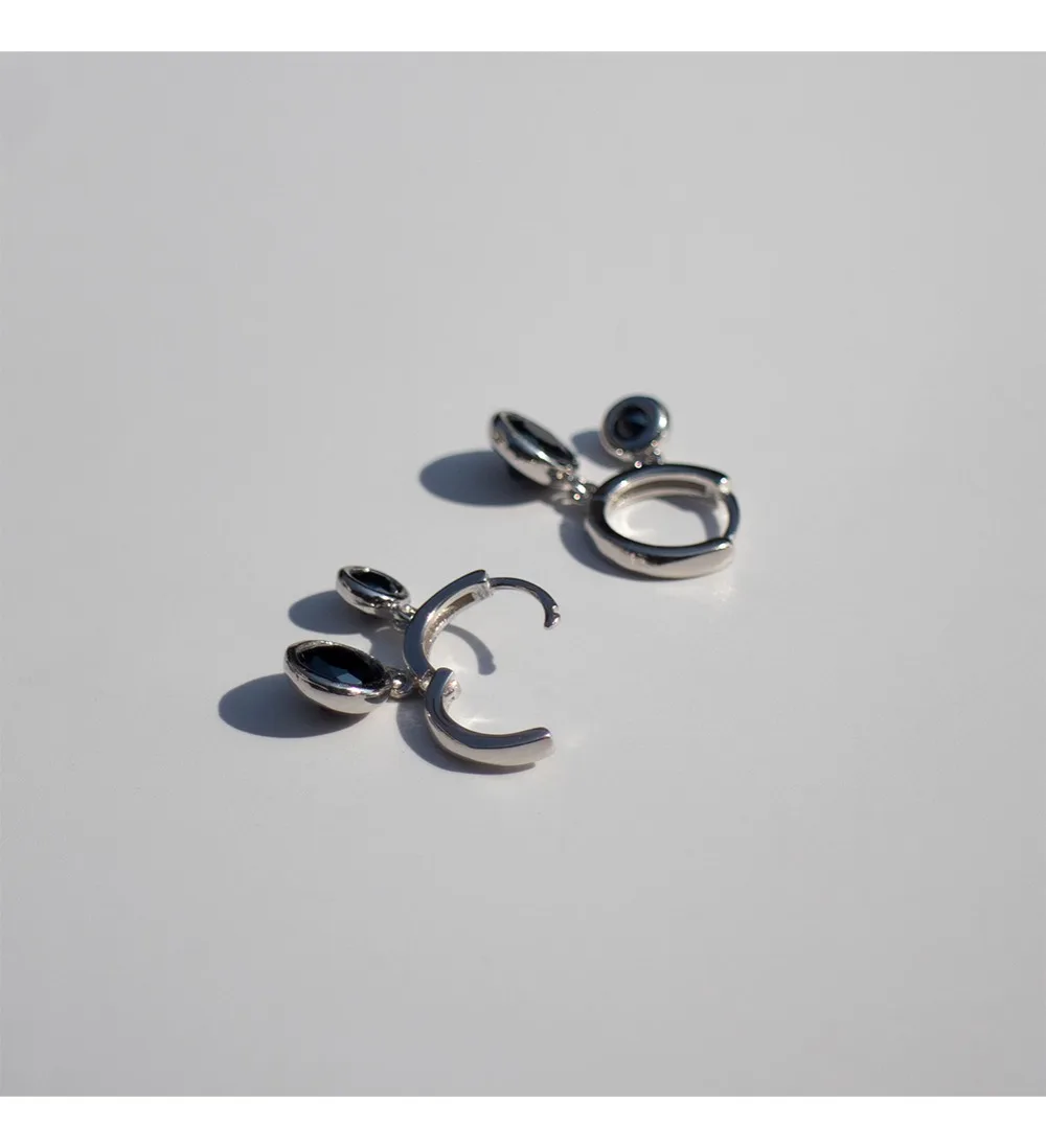 Серьги из стерлингового серебра 925 пробы, модная циркониевая круглая подвеска, Ушная кость, Пряжка для ушей, дикая трендовая индивидуальность, женские серебряные ювелирные изделия для ушей