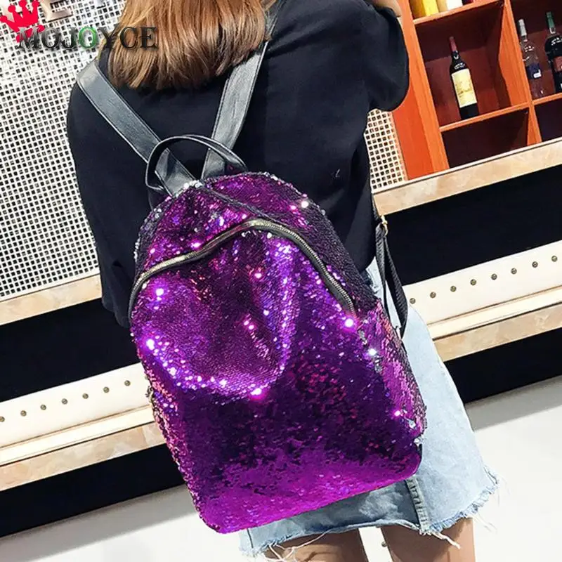 Блёстки рюкзак для женщин Повседневное путешествия Bling Bagpack школьная сумка для подростков обувь девочек женский Mochila Feminina Sac Dos