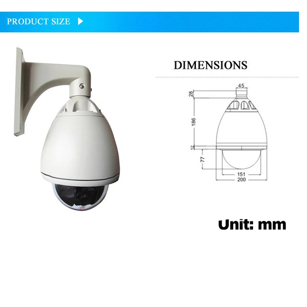PTZ камера 36X с автоотслеживанием Высокоскоростная купольная камера 1/3 ''SONY CCD 700TVL наружная Высокоскоростная купольная камера PTZ камера с автоотслеживанием