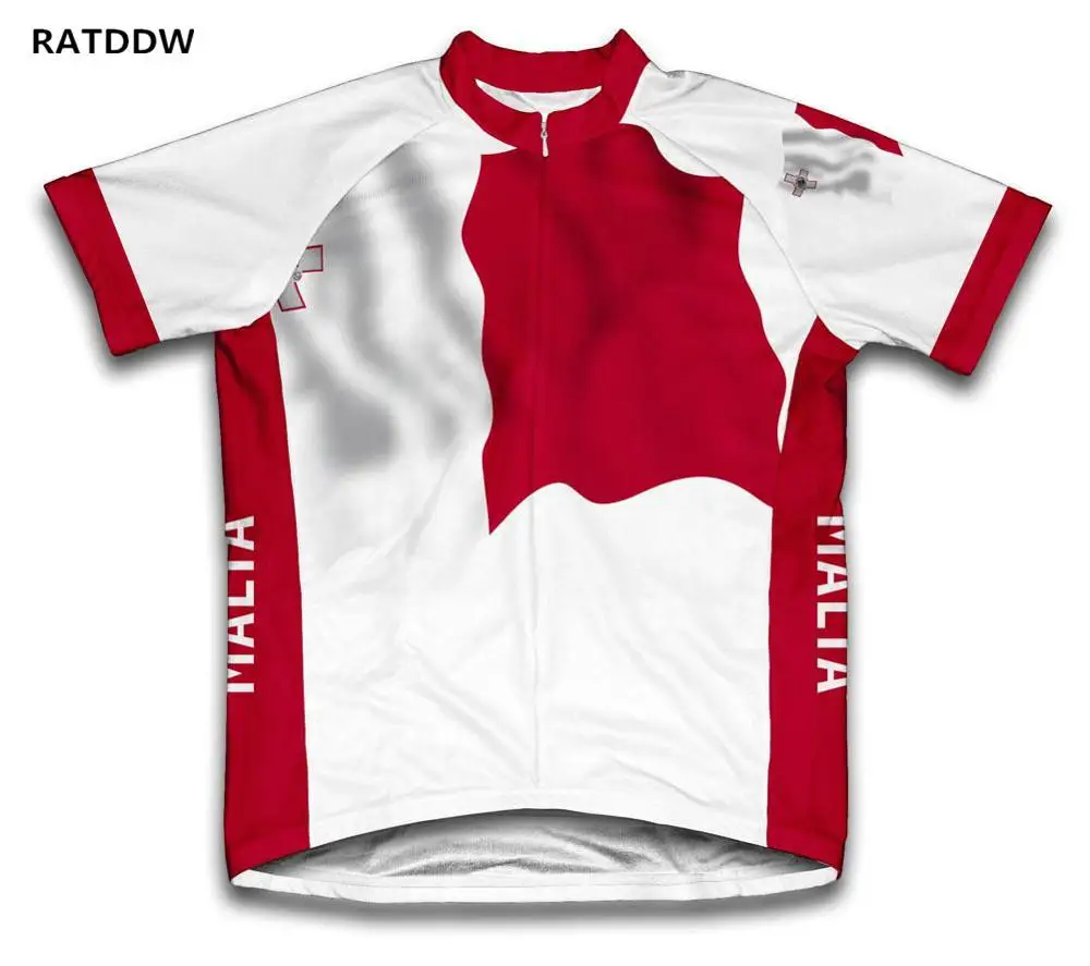Malta Велоспорт велосипед Джерси короткий рукав спортивная одежда Джерси Ropa Ciclismo дышащая одежда для езды на велосипеде рубашка Топы - Цвет: Красный