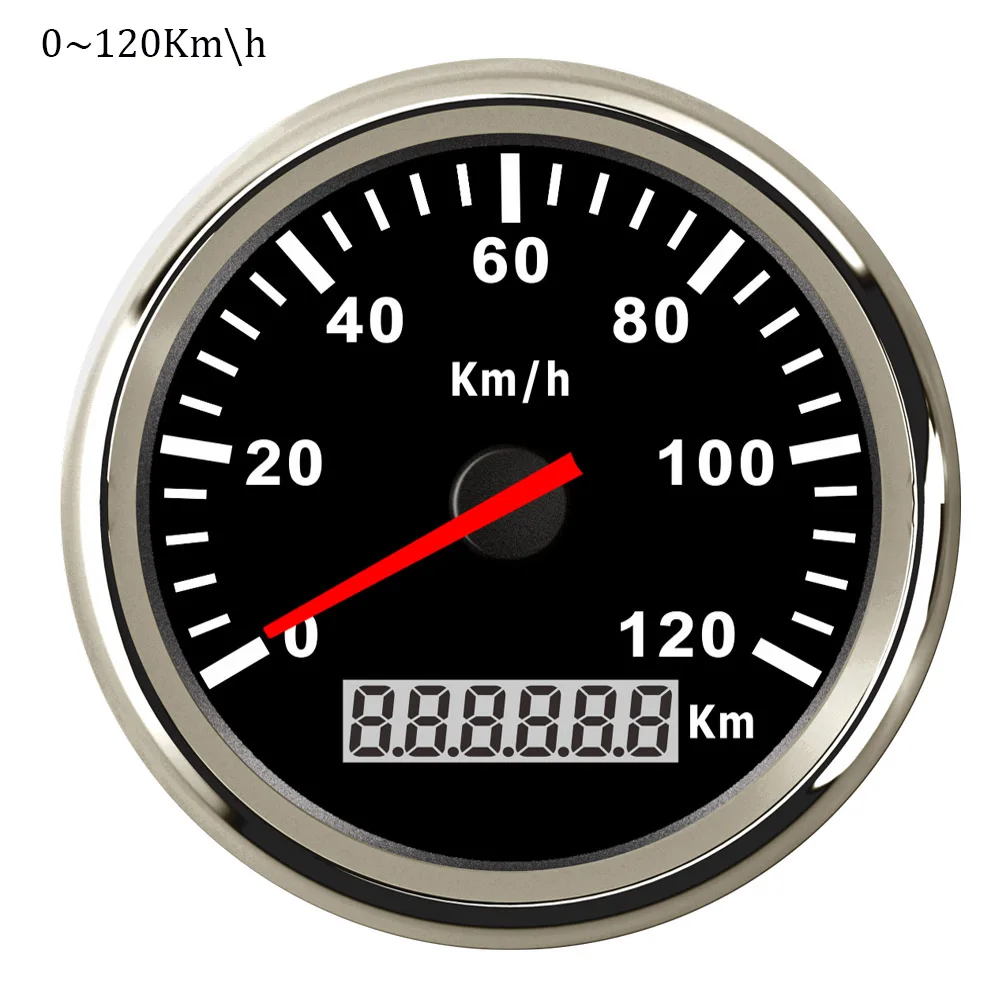 Измеритель скорости для морской лодки 120 \ 200 км/ч для Audi A4 BMW E49, автомобильный мотоцикл с красной подсветкой, цифровой измеритель скорости