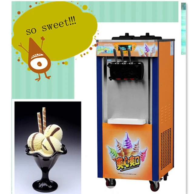 Ice cream maker Commerciale macchina per gelato Soft Gelato macchina Yogurt  macchina 1800 W 3 Sapore 220 V - AliExpress