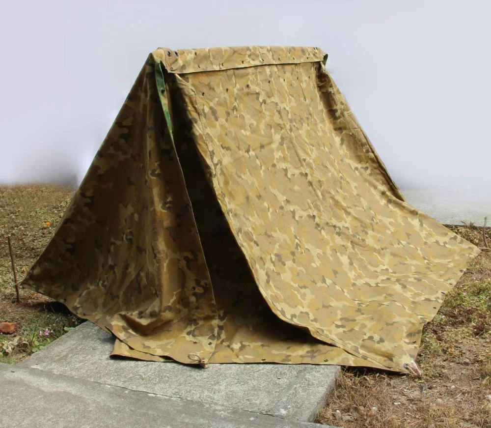 WW2 VIETNAM WAR MITCHELL CAMOUFLAGE REVERSIBLE TENT ZELTBAHN HALF SHELTER TENT-World military Store