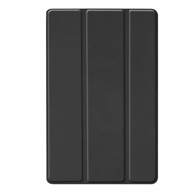 Ультратонкий чехол для samsung Galaxy Tab A 10,1 SM-T510 SM-T515 T510 T515, умный чехол-книжка из искусственной кожи, чехол для планшета+ пленка+ ручка - Цвет: Black