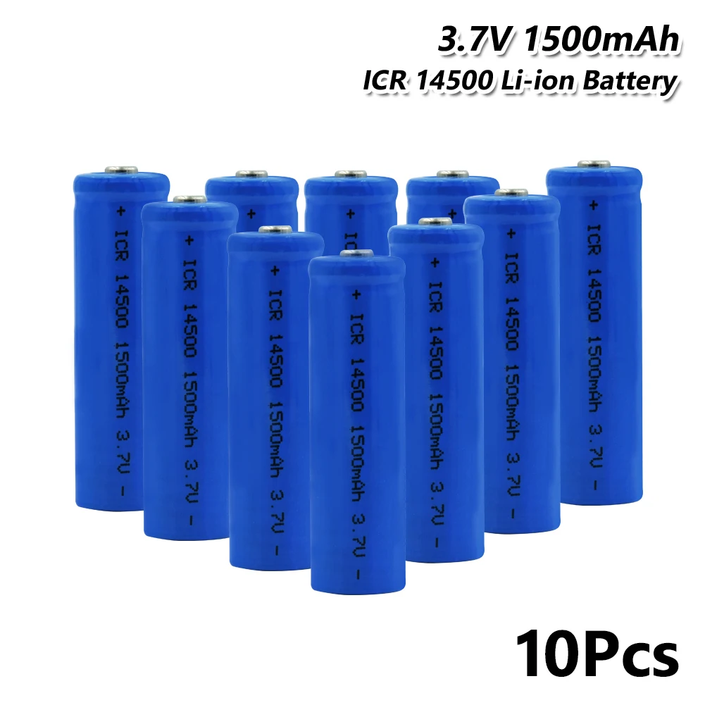 Для аккумулятора 14500 1500mAh 3,7 V power перезаряжаемые батареи разряда ICR 14500 Li-Ion ICR Cell - Цвет: 10 Pcs