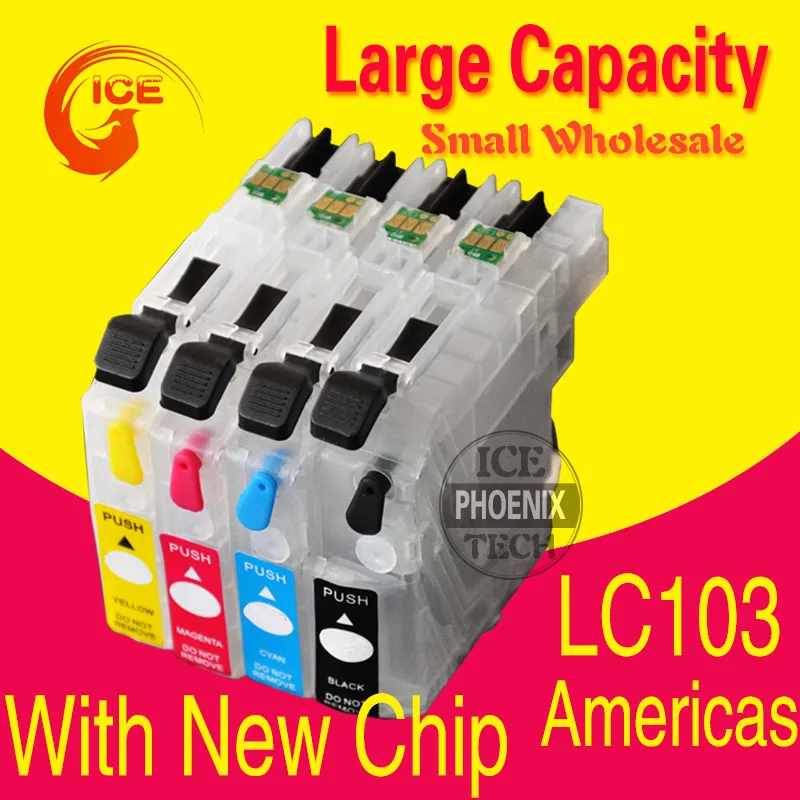 

With Chip LC103 ink cartridge for brother LC101 LC103 LC105 LC127 for Americas printer Cartridge LC103