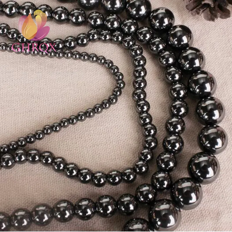 

Hematite beads 4MM 6MM 8MM 10MM 12 mm Round Beads Fit Jewelry DIY making bracelet makeing