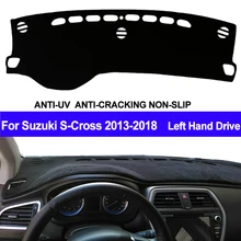 TAIJS Car Dashboard Cover Dash Mat Dash Board Pad Carpet Dashmat For Suzuki S-Cross Cross S Cross 2013 2014 2015 2016 2017 2018