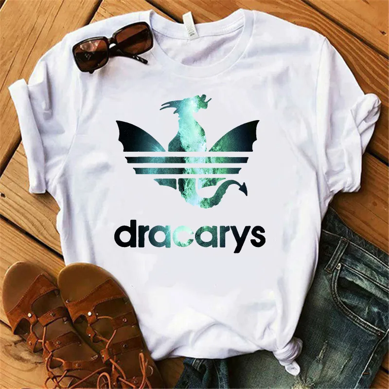Женская футболка Sexemara Dracarys с зеленым драконом блестящая модная крутая
