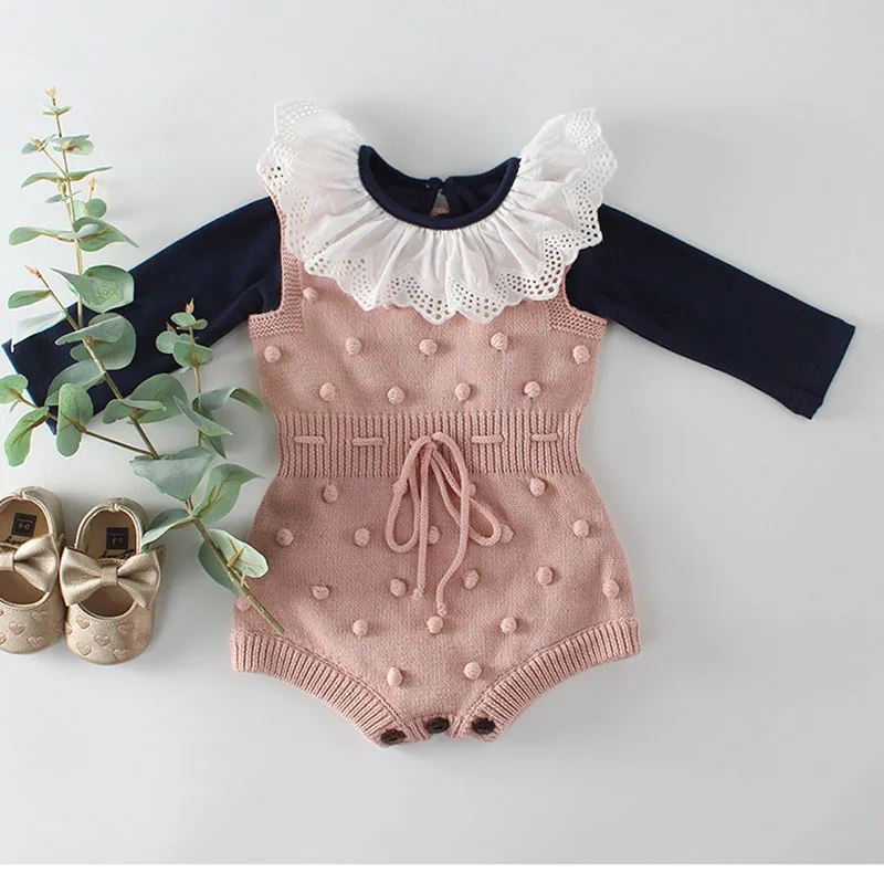Spring Baby Knitted Clothes Autumn Newborn Knit Rompers Toddler Girl