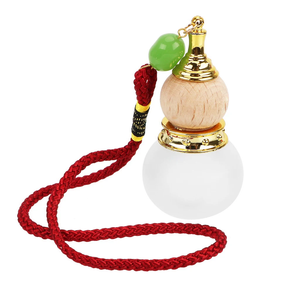 

Car Air Perfume Bottle For Essential Oils Diffuser Air Freshener Pendant Bottle Gourd Shaped Empty Glass Bottle
